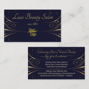 Logotyp Template Sophisticated Guld Luxury Flouris Visitkort