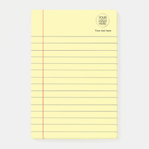 Logotyp Text Business-Lined School-bärbar dator Pa Post-it Block