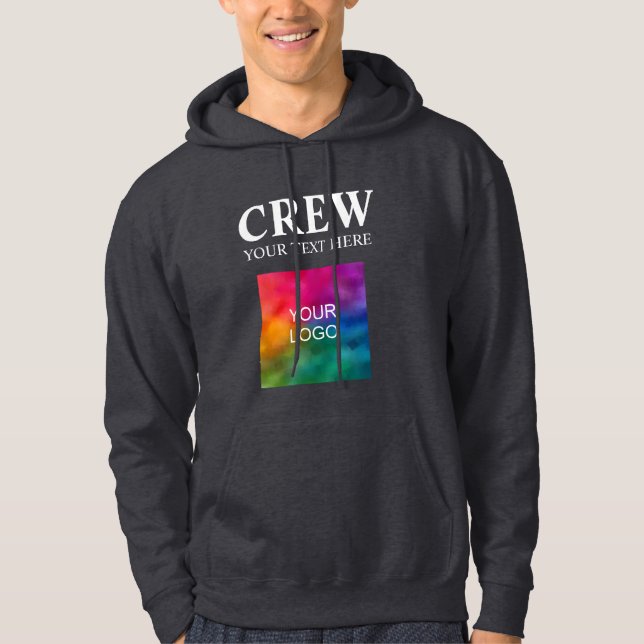 Logotyp Text hit Besättningsgruppens medlem Manar  Hoodie (Framsida)