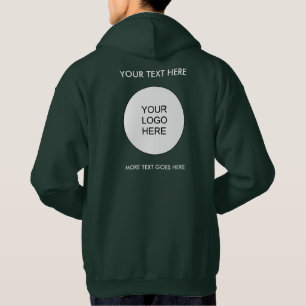 Logotyp Text Manar Forest Grönt Template Dubbla Si Hoodie