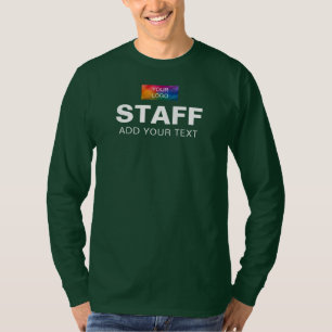 Logotyp Text Manar Långärmad Deep Forest Grönt T Shirt