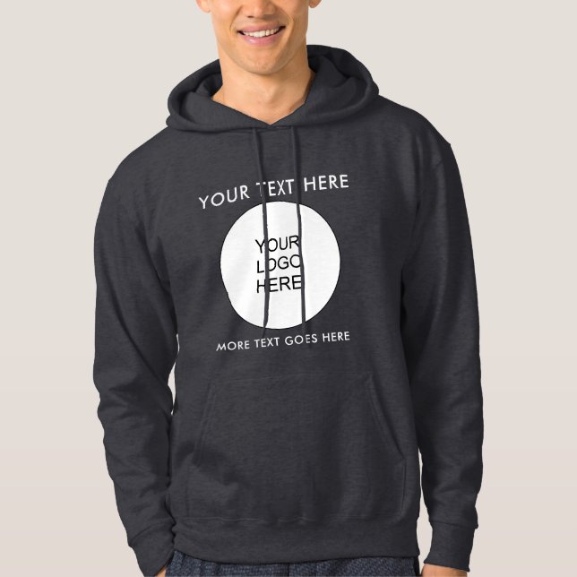 Logotyp Text Manar Mörk Grått Dubbla Template Side Hoodie (Framsida)