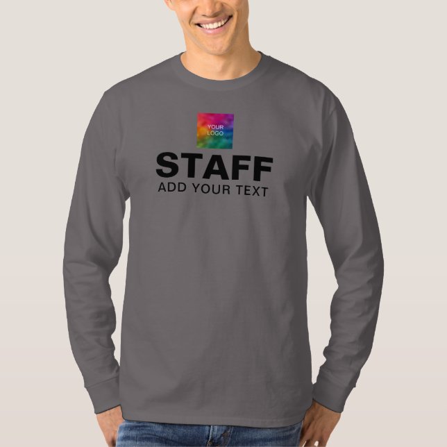 Logotyp Text Personals Crew Team Långärmad Manar G T Shirt (Framsida)