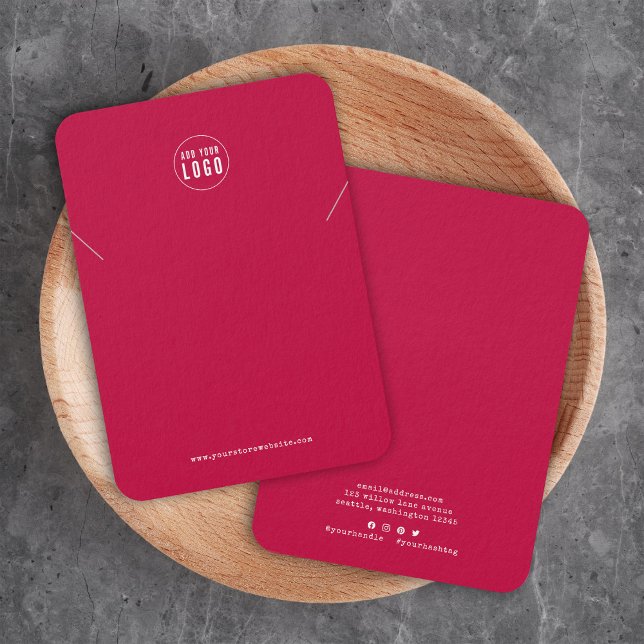 Logotyp Tryckmaskin Anpassad färg halsband display Visitkort (Skapare uppladdad)