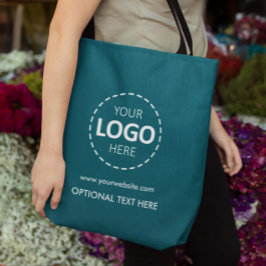 Logotyp Upload Marknadsföring Mörk Teal Toag Bag Tygkasse