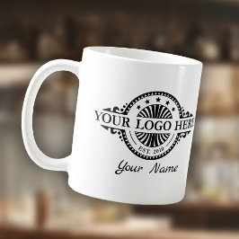 Logotyp Upload, Namn, Anpassningsbar Buisness Kaffemugg