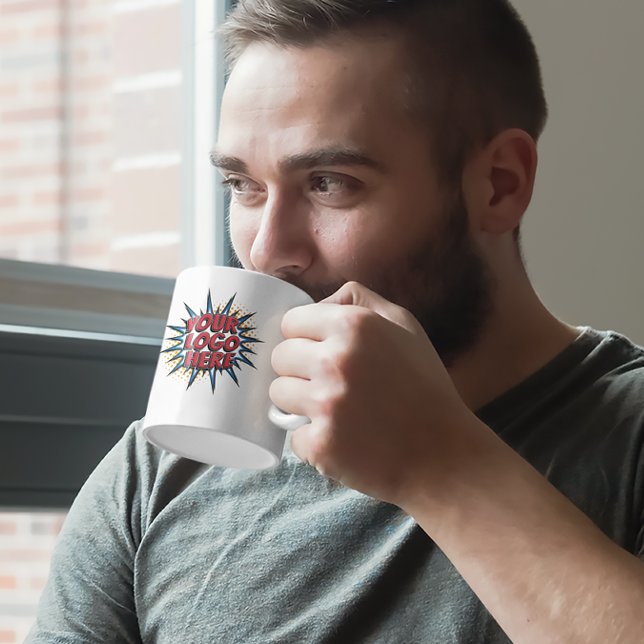 Logotyp Upload Professionell Buisness Kaffemugg (Skapare uppladdad)