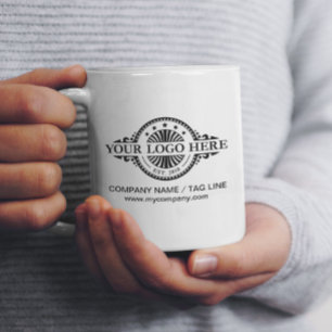 Logotyp Upload, Webben Adress, Professionell buisn Kaffemugg