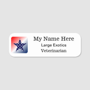 Logotyp Veterinär 3 Rund hörn Namnbricka