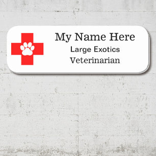 Logotyp Veterinär 3 Rund hörn Namnbricka