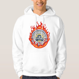 Logotyp vid brand hoodie