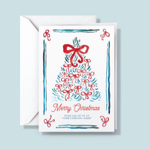 Logotyp Whimsical Charming Julgran Företag Helgkort