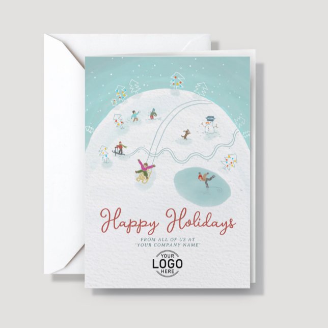 Logotyp Whimsical Kul Vinter Glädje Handritad Före Helgkort (Skapare uppladdad)
