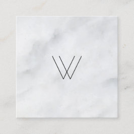 Logotyp White Marble Fyrkantigt Visitkort