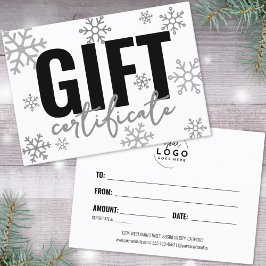 Logotyp Winter Helgdag Business Gift Certificate Visitkort