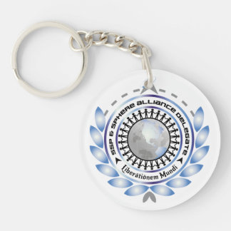 Logotypcirkulär Keychain med anpassadebaksida