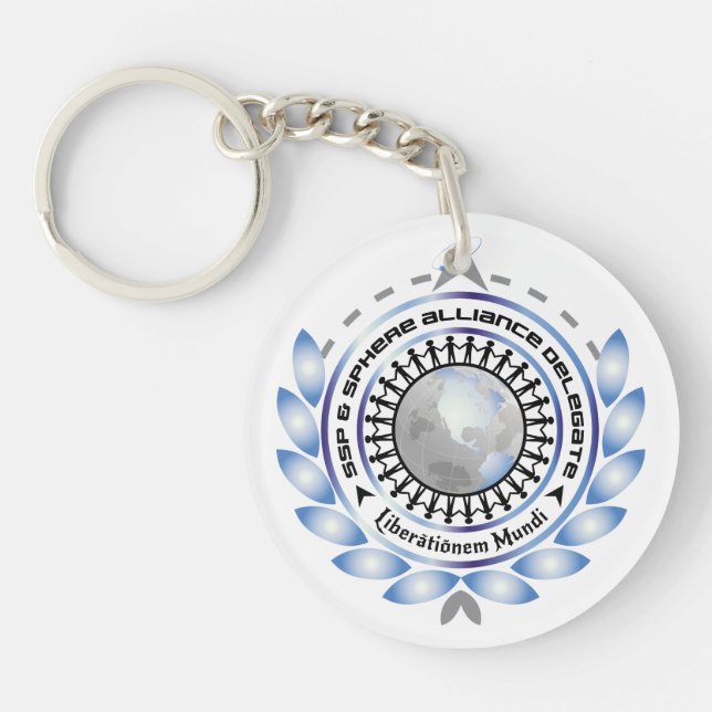 Logotypcirkulär Keychain med anpassadebaksida (Framsidan)