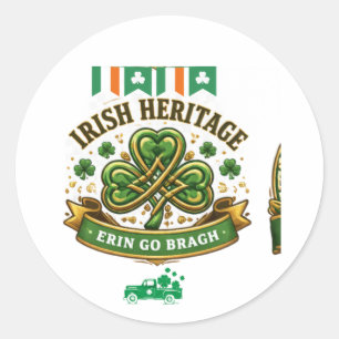 Logotypdesign för Shamrock Lucky Celebration Runt Klistermärke
