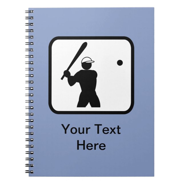Logotypen anpassade Baseballer Anteckningsbok Med Spiral (Framsidan)
