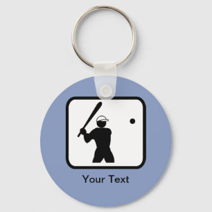 Logotypen anpassade Baseballer Nyckelring
