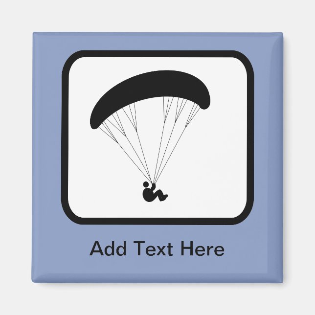 Logotypen anpassade Paraglider Magnet (Framsidan)