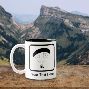 Logotypen anpassade Paraglider Två-Tonad Mugg
