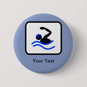 Logotypen anpassade Swimmer Knapp