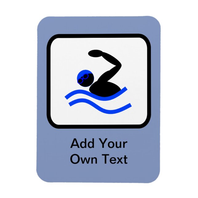 Logotypen anpassade Swimmer Magnet (Vertikal)