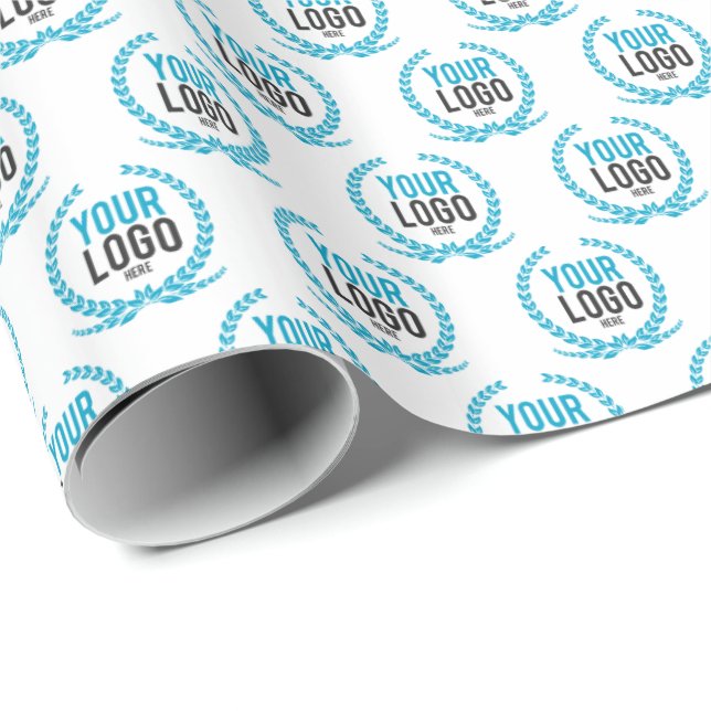 Logotypen Anpassningsbar | Bild över hela mönstret Presentpapper (Rullad Hörn)