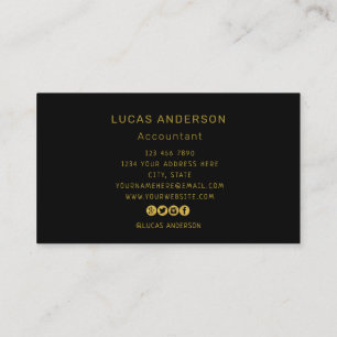 logotypen anpassningsbar, professionell svart gul visitkort
