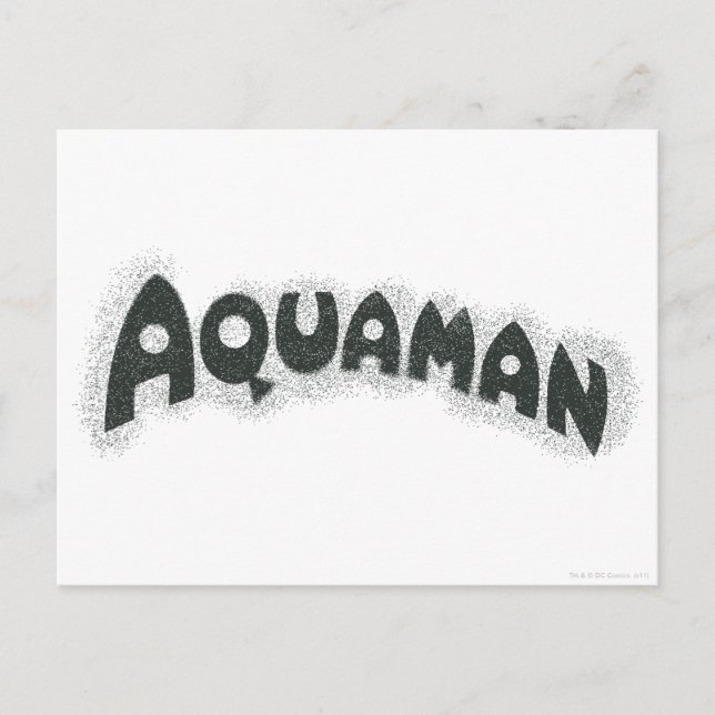 Logotypen Aquaman Grunge Black Vykort (Framsida)