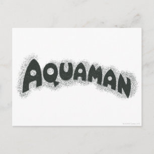 Logotypen Aquaman Grunge Black Vykort