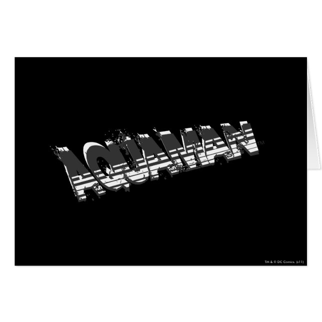 Logotypen Aquaman Grunge Rand Hälsningskort (Framsidan Horizontal)