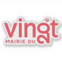 Logotypen av det tjugonde arrondissementet Paris Klistermärken