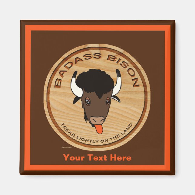 Logotypen Badass Bison Farm Magnet (Framsidan)