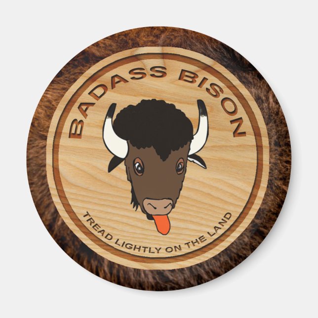 Logotypen Badass Bison Farm Magnet (Framsidan)