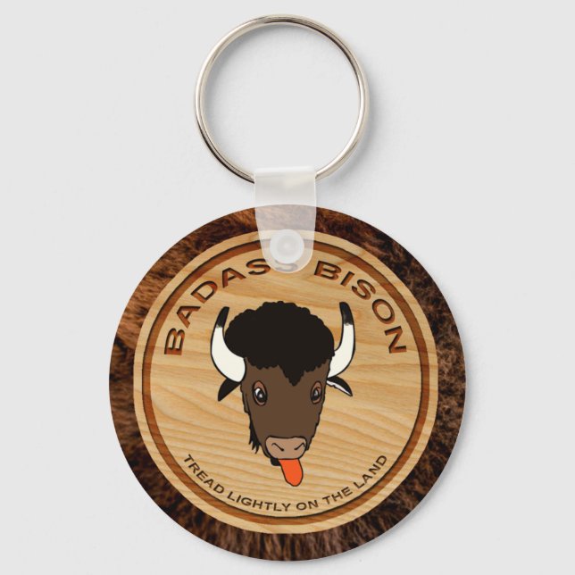 Logotypen Badass Bison Farm Nyckelring (Framsida)