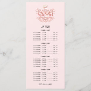 Logotypen Baker Bakery Rosa ros Meny