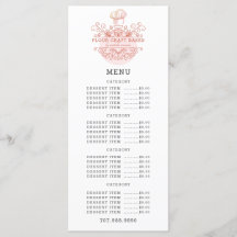 Logotypen Baker Bakery Rosa ros