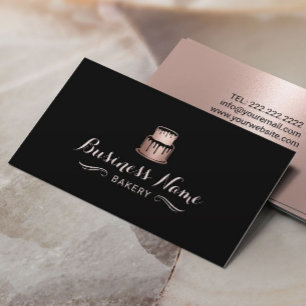 Logotypen Bakery Modern bakverk Chef för ro-Guld Visitkort