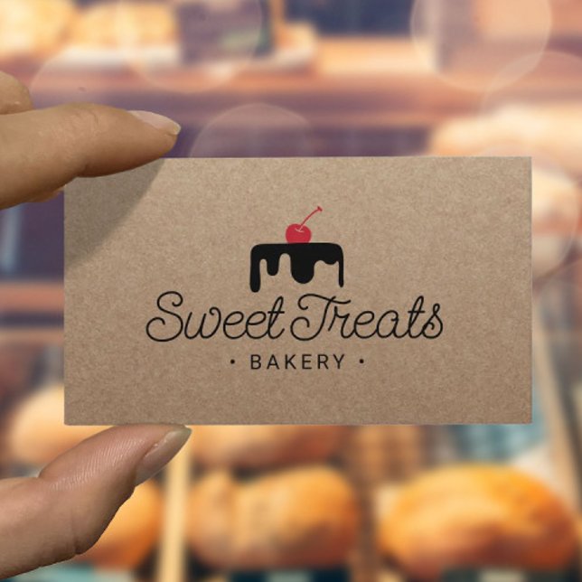 Logotypen Bakery Rustic Kraft Visitkort (Skapare uppladdad)