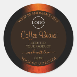 Logotypen Bärbara produktetiketter för Luminös Ora Runt Klistermärke