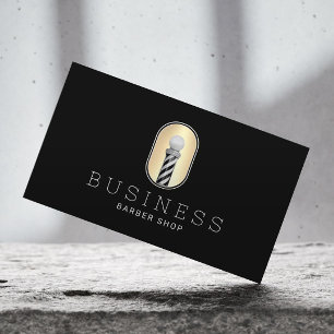 Logotypen Barber Shop Hair Stylist Modern Barber P Visitkort