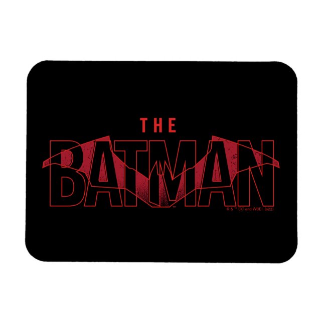Logotypen Batman Fladdermus Overlay Magnet (Horisontell)