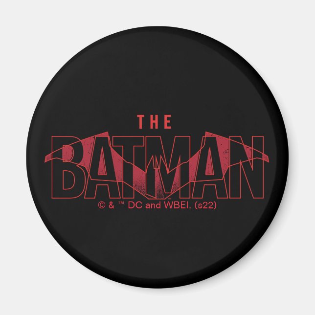 Logotypen Batman Fladdermus Overlay Magnet (Framsidan)