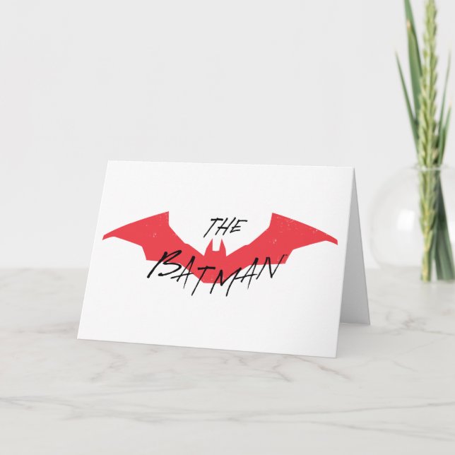 Logotypen Batman Handskriftlig Fladdermus Kort (Framsida)