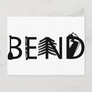 Logotypen Bend Oregon Exdoor Activity Brev Vykort