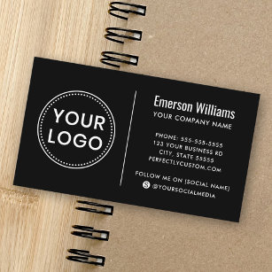 Logotypen Black anpassningsbar, modern minimalisti Visitkort