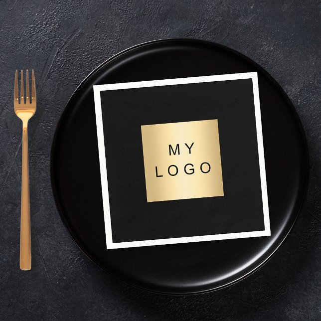 Logotypen Black cafe pub business Pappersservett (Skapare uppladdad)