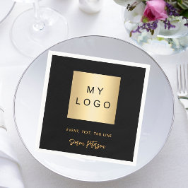 Logotypen Black Cafe pub namnteckning Pappersservett